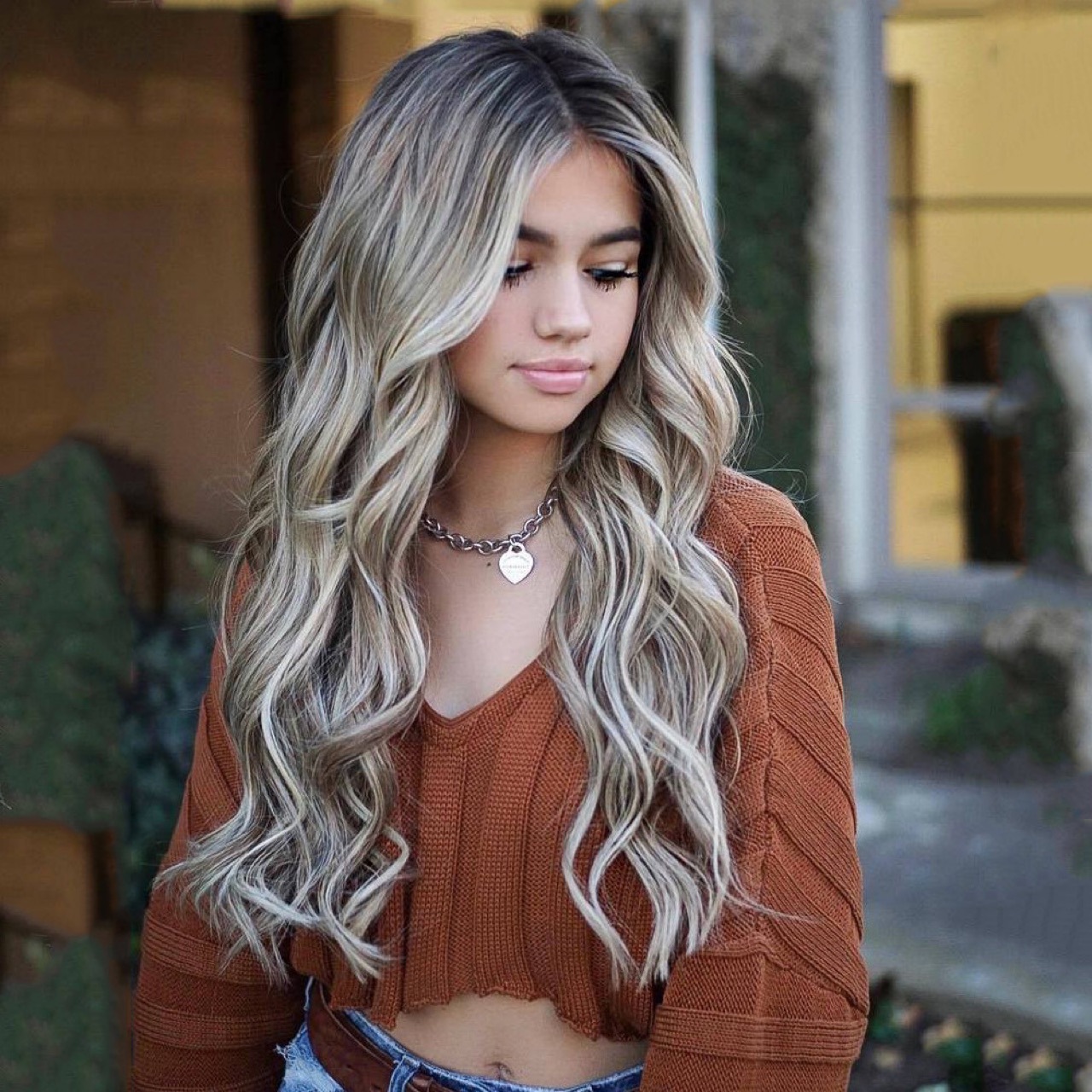 欧美假发女士化纤染色多色渐变中分大波浪长卷发头套 厂家批发wig