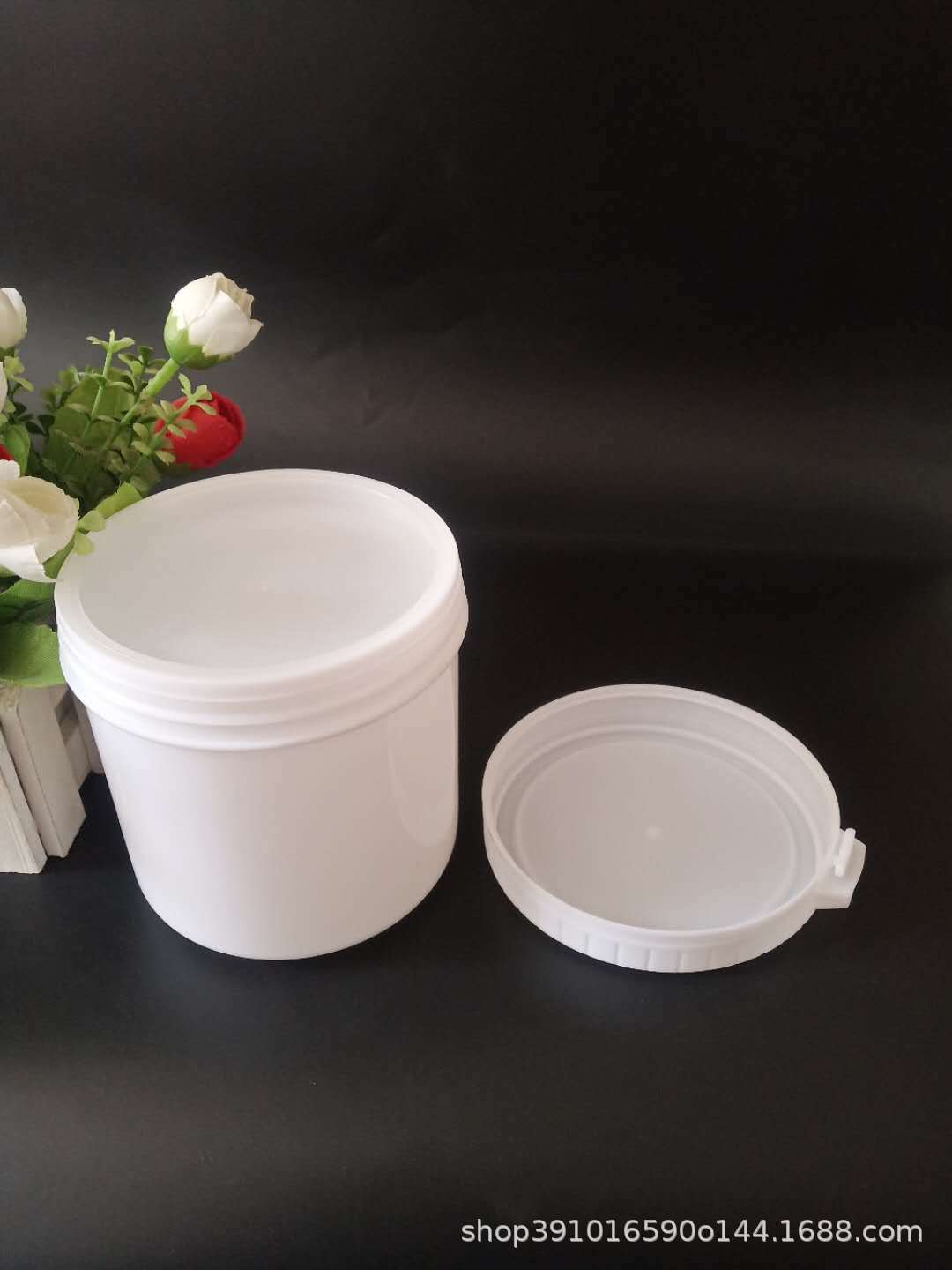 厂家批发500ml带内盖塑料桶 撕拉盖pp塑料小桶 广口粉剂桶定制