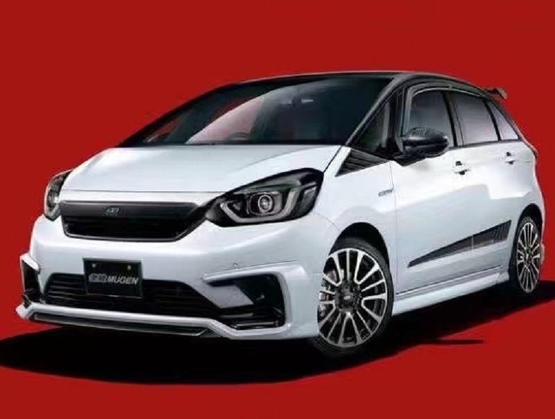 适用2021款本田第四代飞度fit改装无限大小包围前唇后唇侧裙带漆