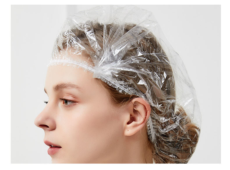 一次性浴帽 酒店客房一次性浴帽饮食品防油烟一次性加厚pe卫生帽