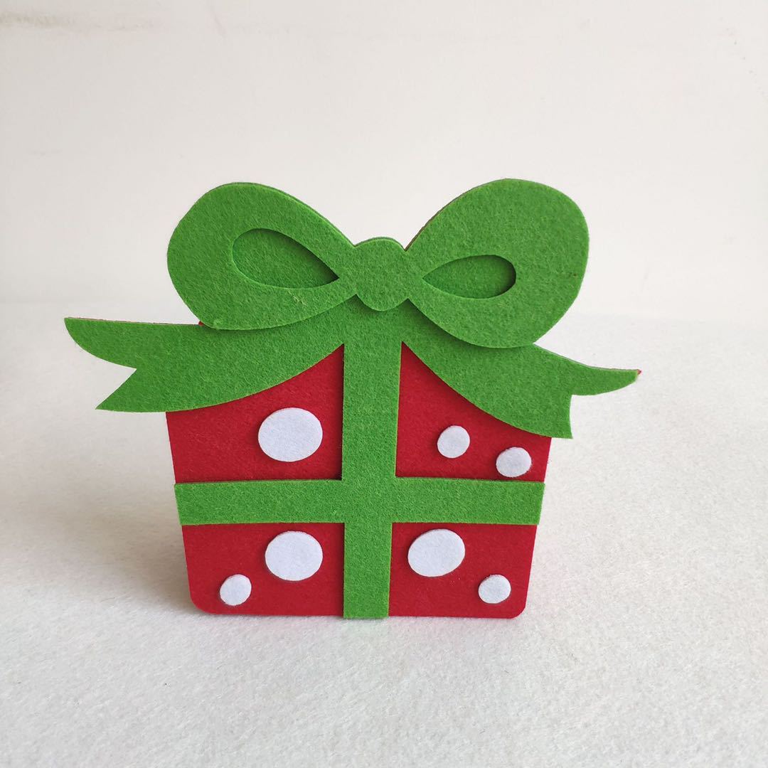 定制毛毡糖果手提袋 儿童diy无纺布礼物袋 圣诞节日装饰礼品道具