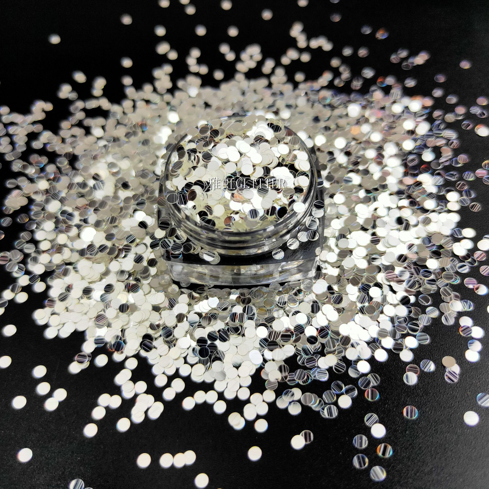 镜面荧光亮片圆形钻石片工艺品塑胶用填充物高闪荧光系列金葱粉