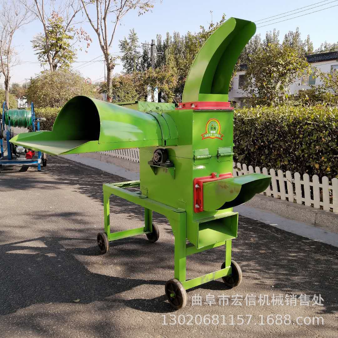 高效率养牛场用铡草机 自动进料打草机 家用型干湿青储铡草揉丝机