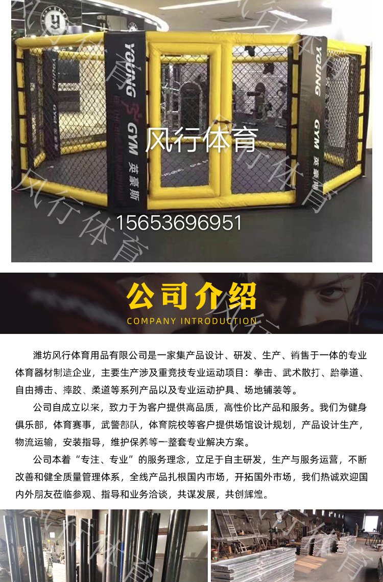 拳击台散打擂台比赛标准台式八角笼武术训练围栏综合格斗搏击台子