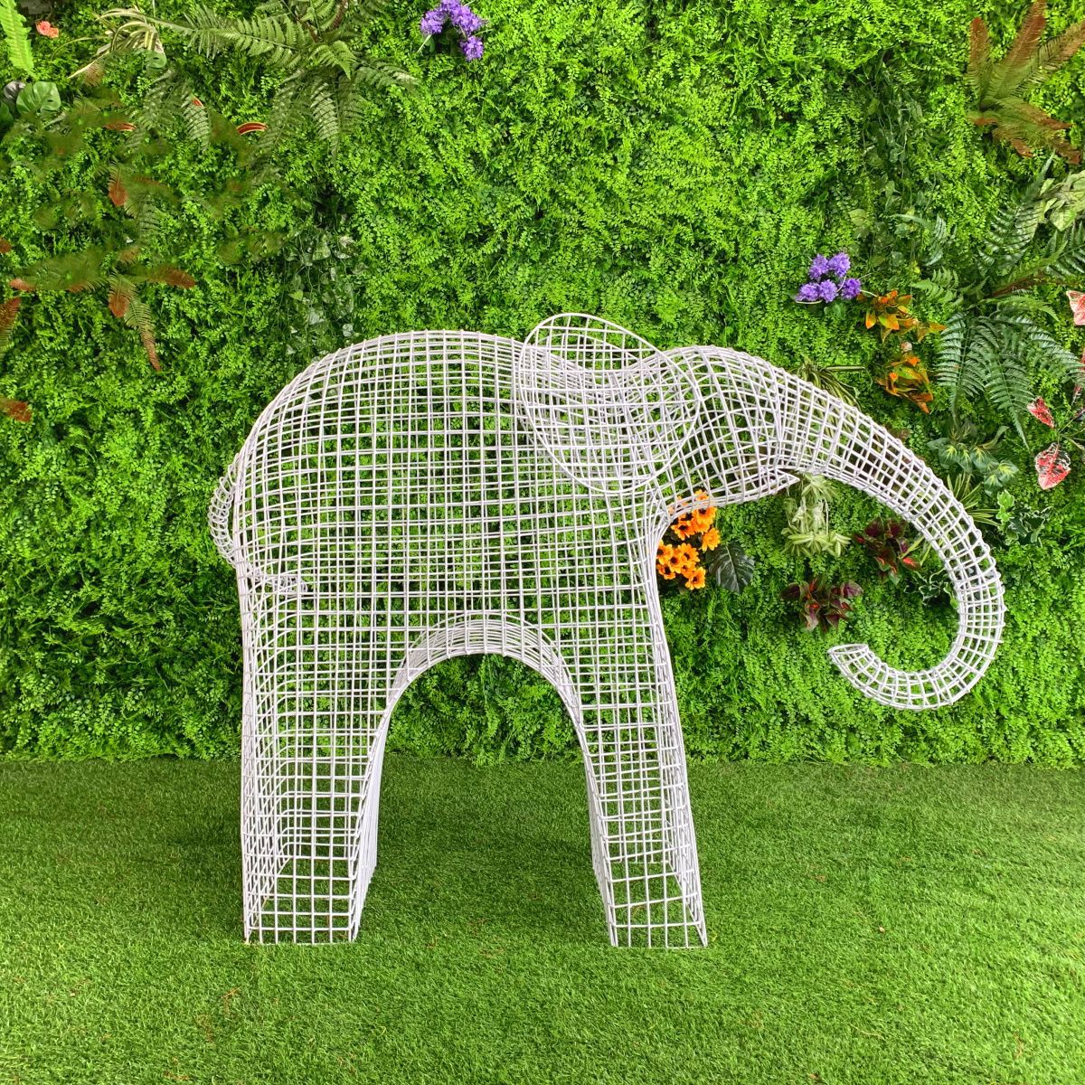 不锈钢铁艺镂空大象雕塑创意户外广场公园林景观抽象网格摆件