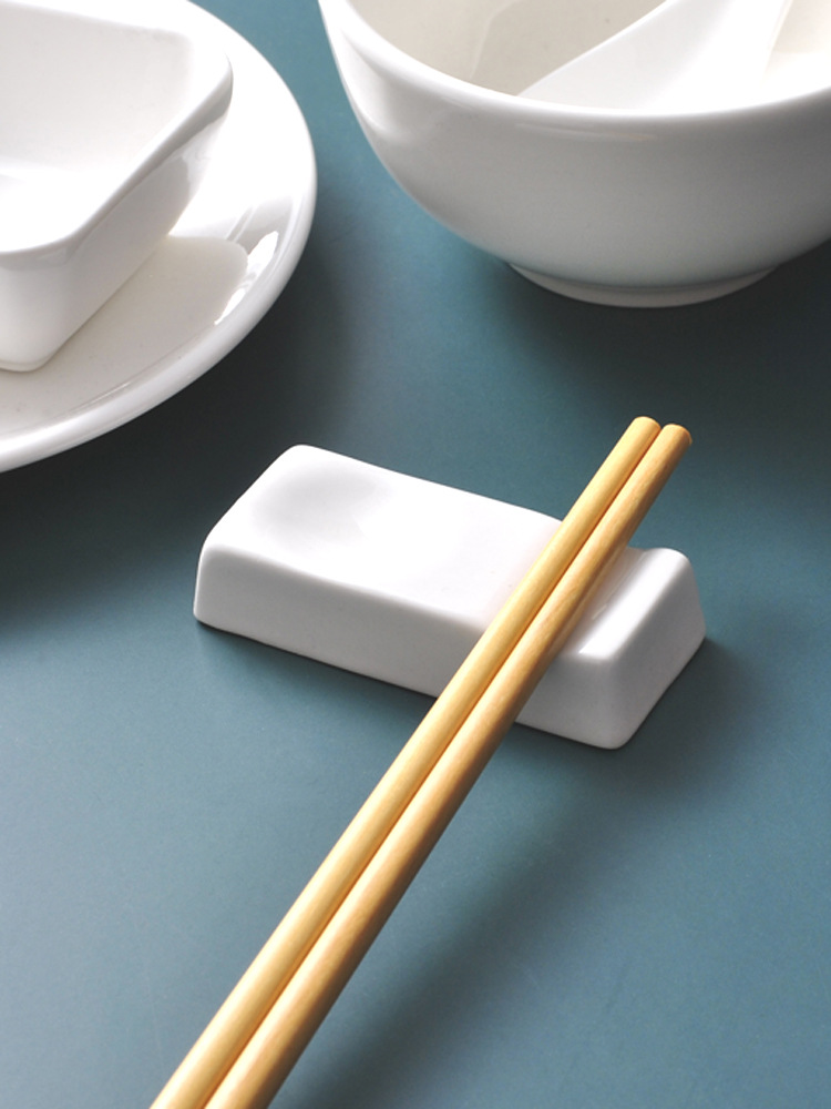 筷子架托筷托筷枕筷架笔架枕陶瓷酒店摆台勺子两用三多用多功能拖