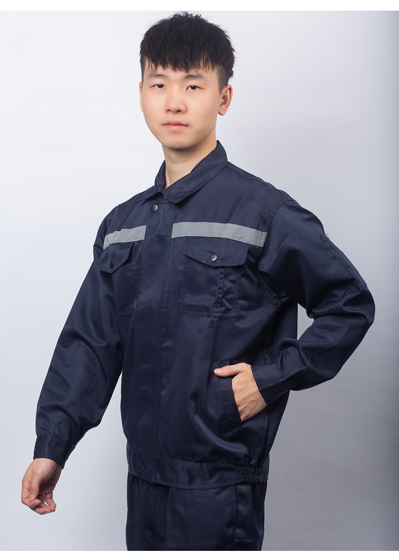 厂家批发长袖工作服耐磨电焊工防烫工服全棉劳保服工地制服大码