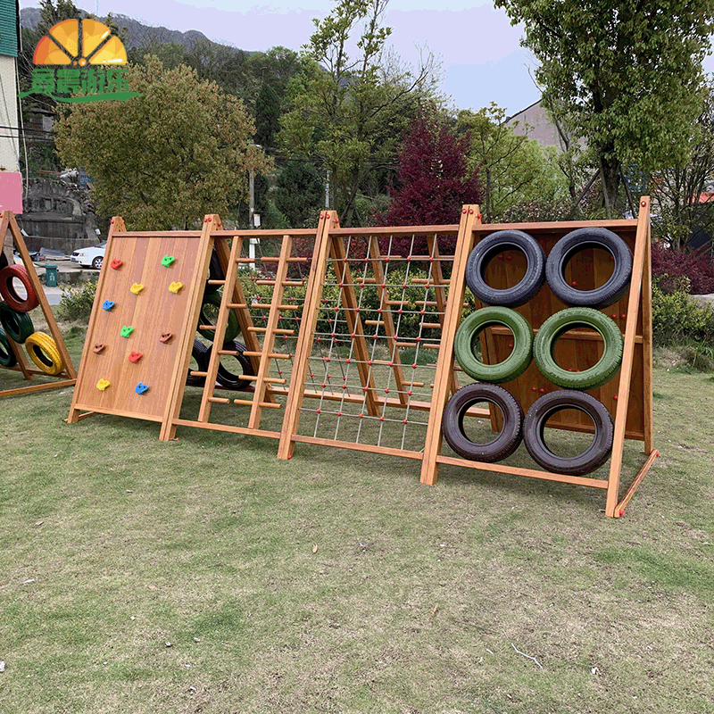 幼儿园小区大型儿童攀爬架木质 儿童户外爬网玩具拓展攀登架