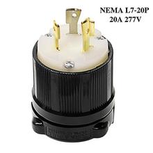 WJ-8325 NEMA L7-20P  20A 277V UL发电机公头半导体金属制品插头