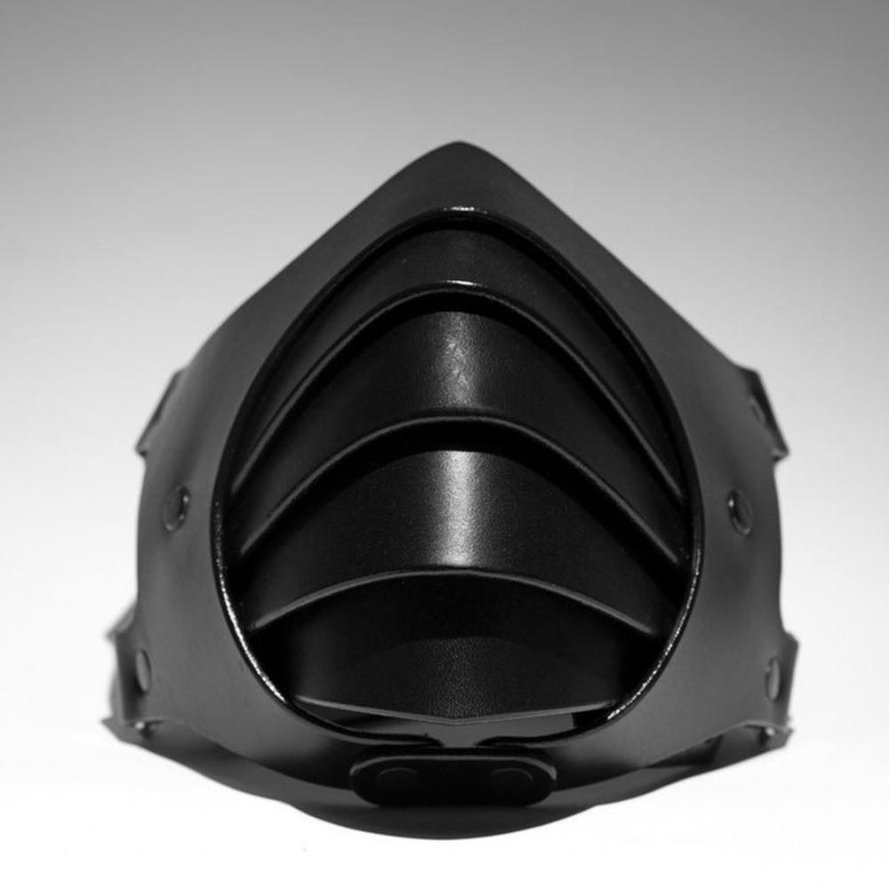 雾霾口罩朋克皮革口罩透气黑色跨境商品机车面罩口罩防尘防风pu皮