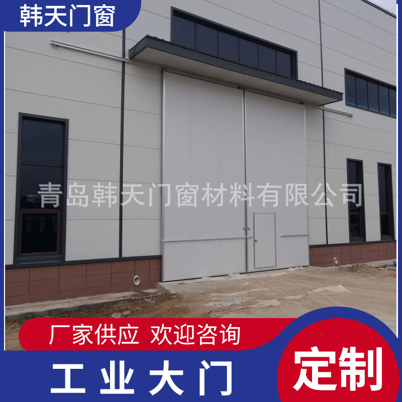 铝合金型材包边工业平开门 厂房对开门工厂车间消防逃生疏散大门