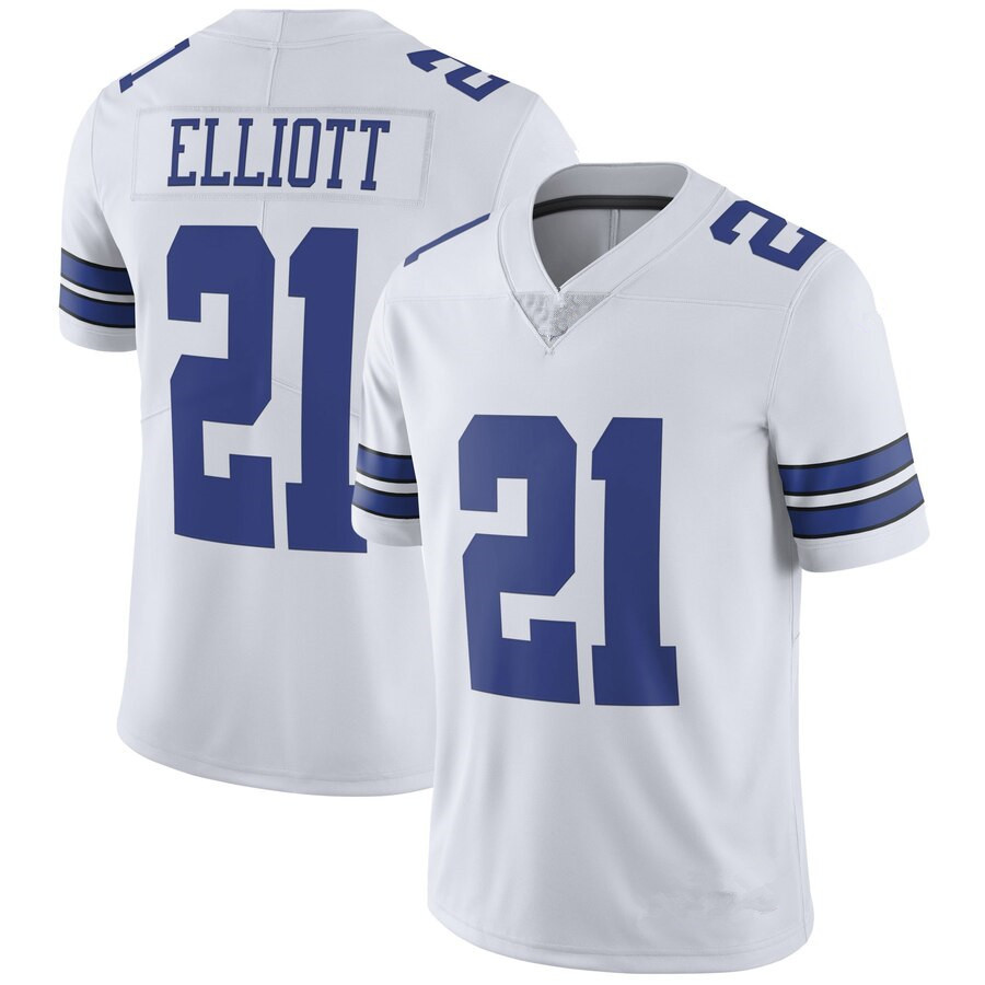 nfl球衣 cowboys牛仔队#21 elliott jersey 传奇感恩蓝白橄榄球服