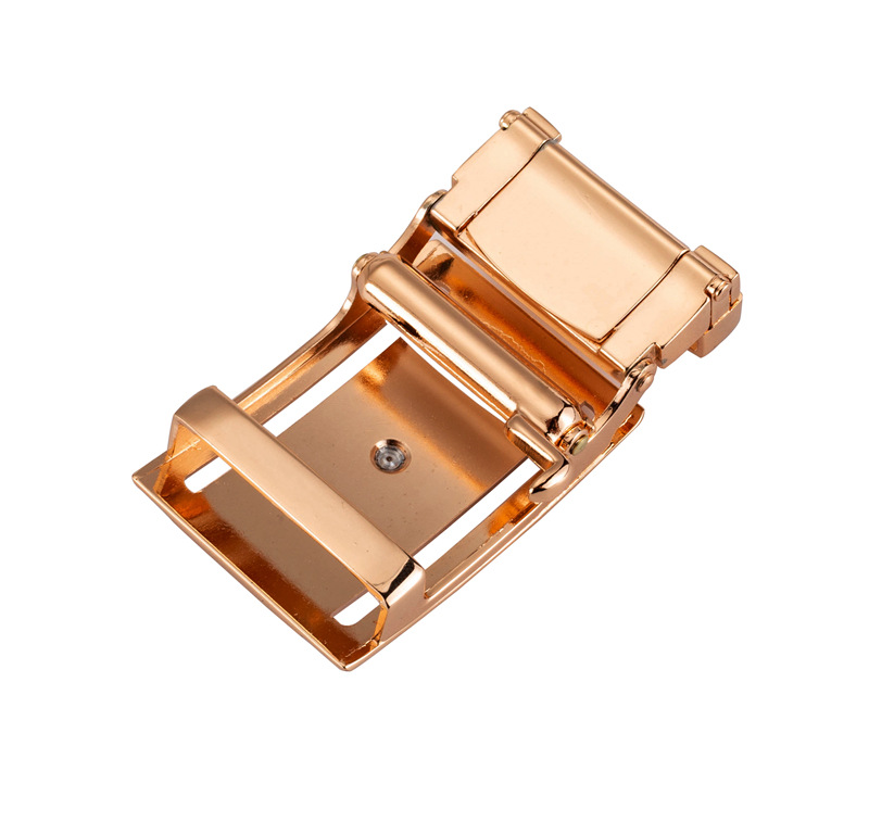 男士无牙自动扣头皮带扣裤带头无孔无牙鳄鱼大象合金腰带头3.8cm