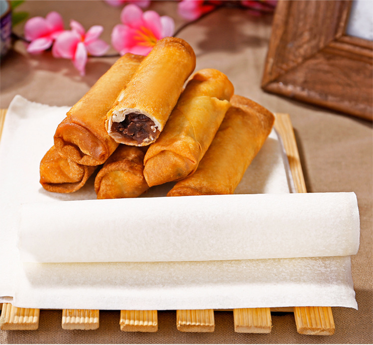 烘焙原料 南翔春卷皮 春饼 油炸春卷皮25张/包 200g 方形15*15cm