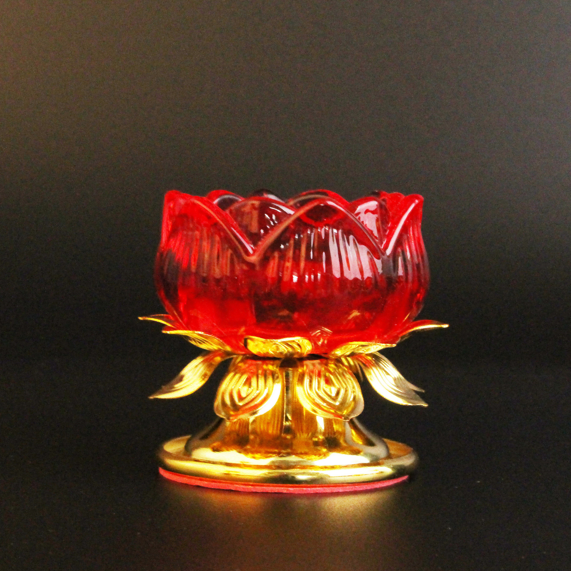 佛具用品高脚琉璃合金莲花酥油灯座 佛前供佛莲花灯长明灯批发