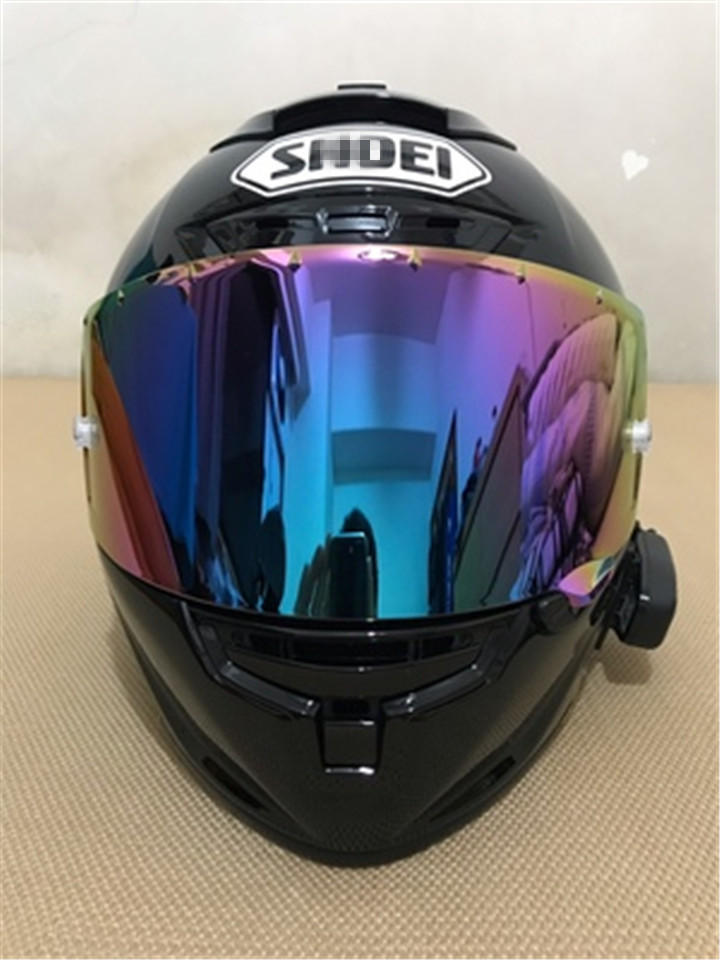 shoei头盔镜片gt-air neotec gt air一代 二代头盔电镀金银镜片