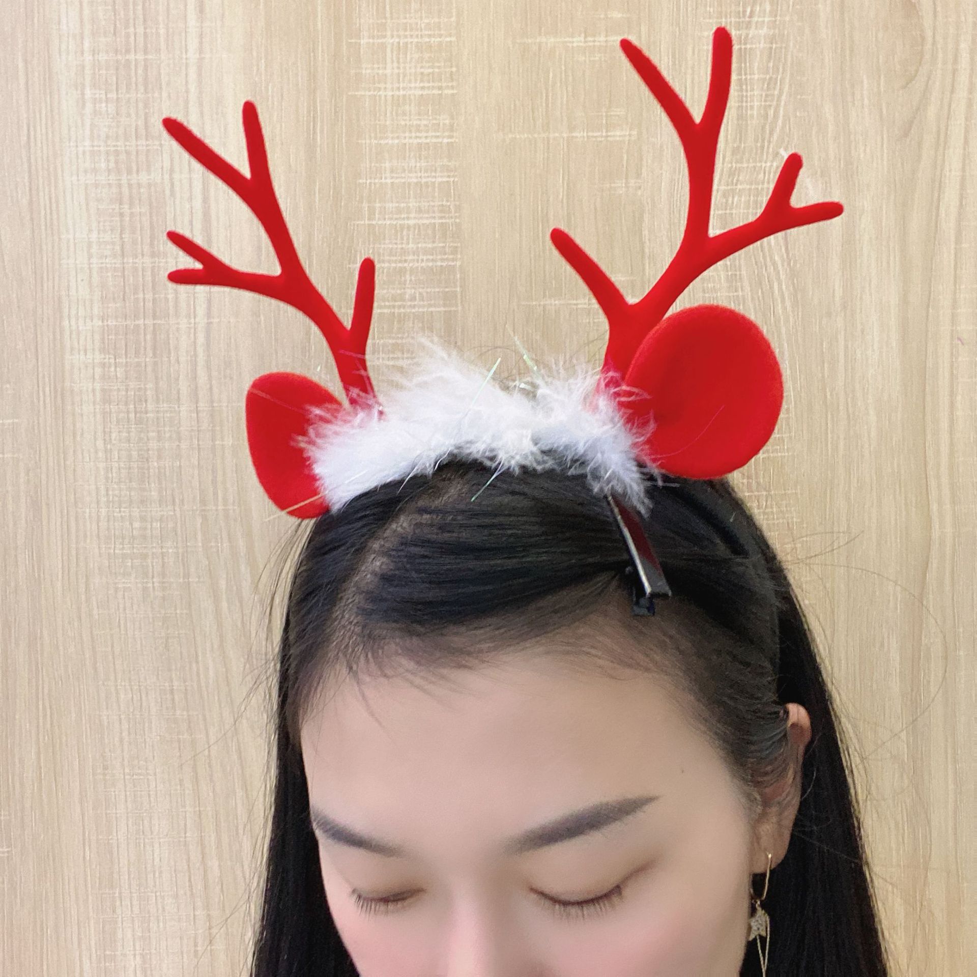 圣诞发箍鹿角头饰网红简约时尚可爱麋鹿头箍聚会装饰创意派对头饰