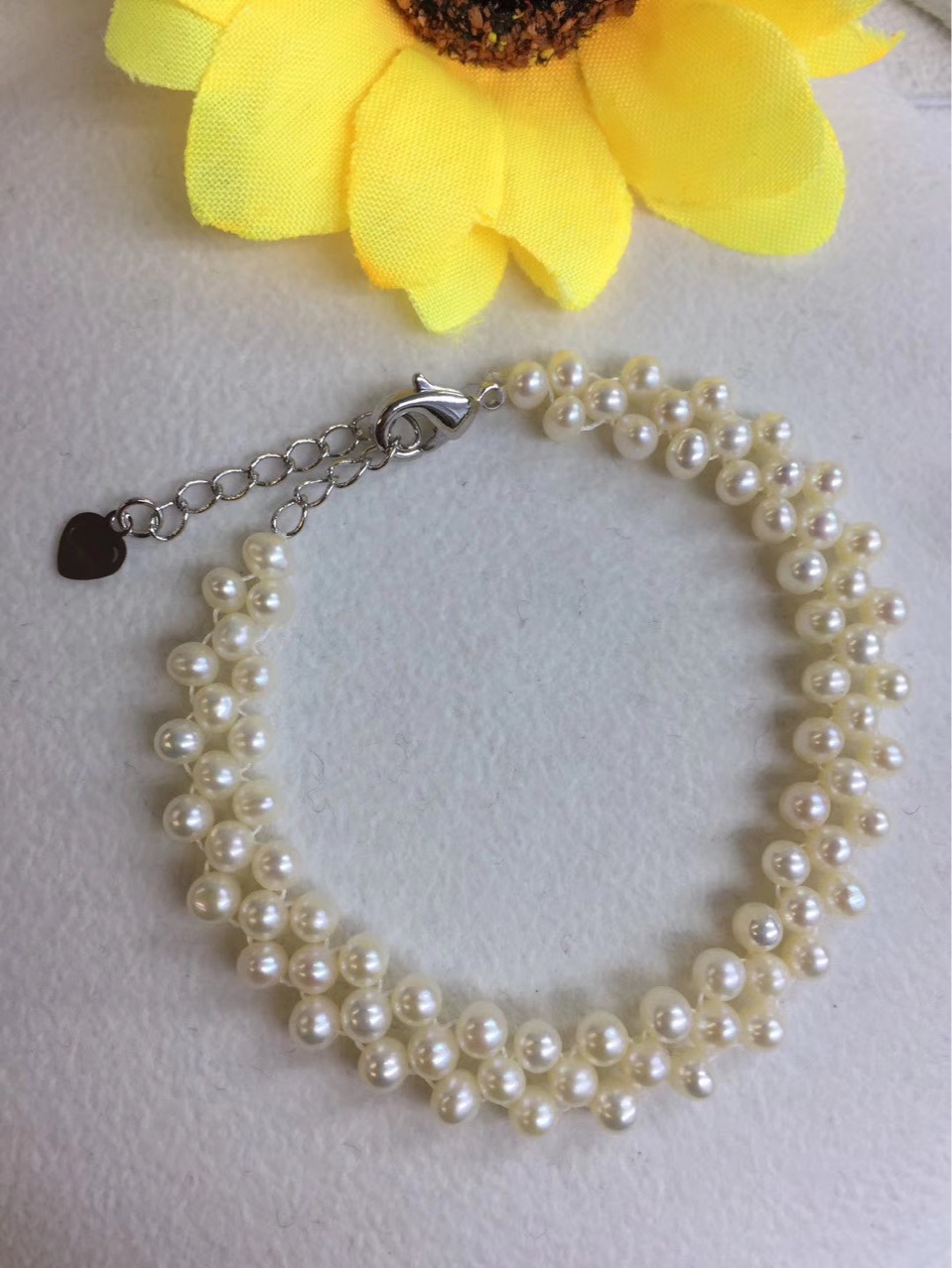 淡水珍珠手链 多层3排 4-5mm淡水珍珠