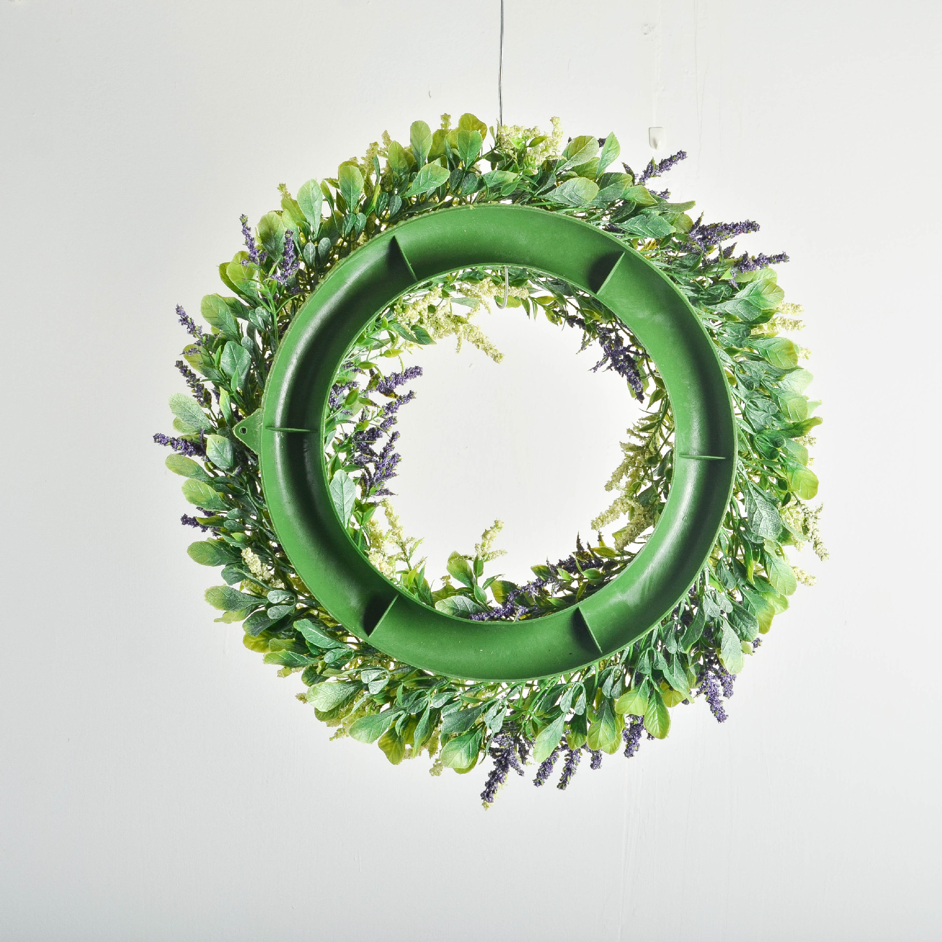 仿真绿植门环田园美式乡村薰衣草花环尤加利装饰婚礼用品蕨叶草环