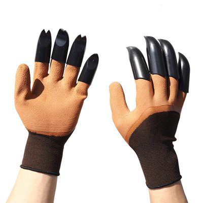 亚马逊新款 工厂批发园林种花园艺种植挖土爪子手套 gardenglove