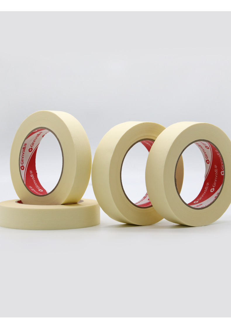 晶华耐温80℃美纹纸 汽车喷漆烤漆遮蔽美纹纸胶带厂家批发