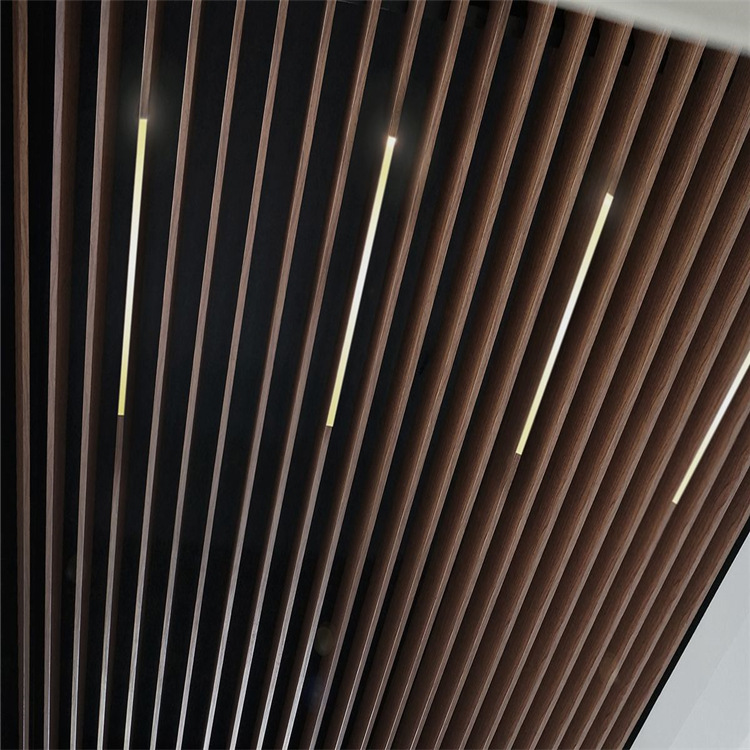 直销u型铝方通吊顶 餐厅吊顶黑色铝方通 广州豪顶工程铝天花厂家