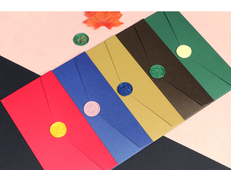 珠光纸信封文艺小清新写情书创意火漆彩色贺卡礼品卡片邀请函