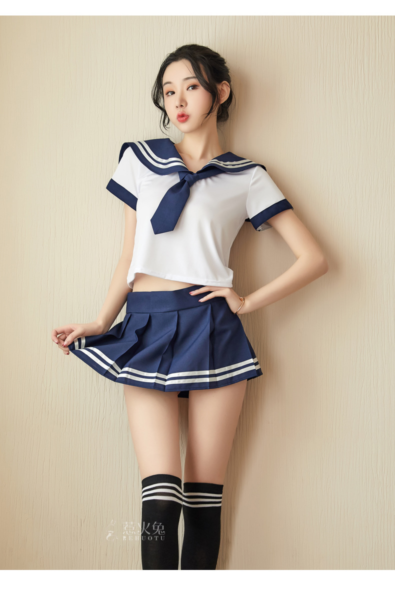 惹火兔日系清纯领结学生装制服诱惑套装性感水手服短裙表演出服骚
