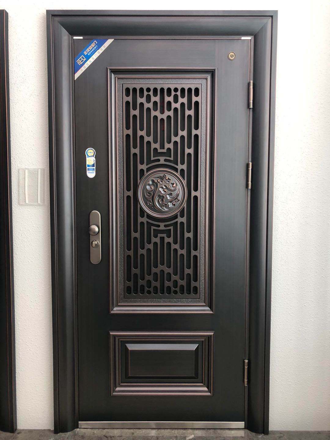 好运来批发防盗门 入户门 防盗门甲级简约时尚灰色家用进户