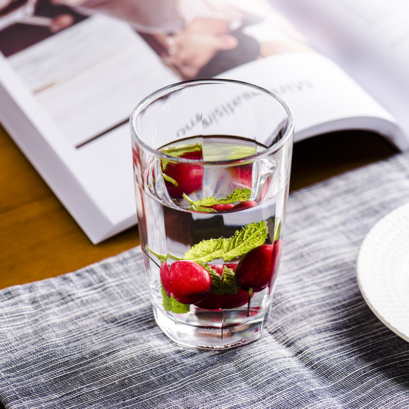 2020新款创意美观钙钠透明玻璃杯耐热防爆玻璃杯茶水牛奶热饮杯