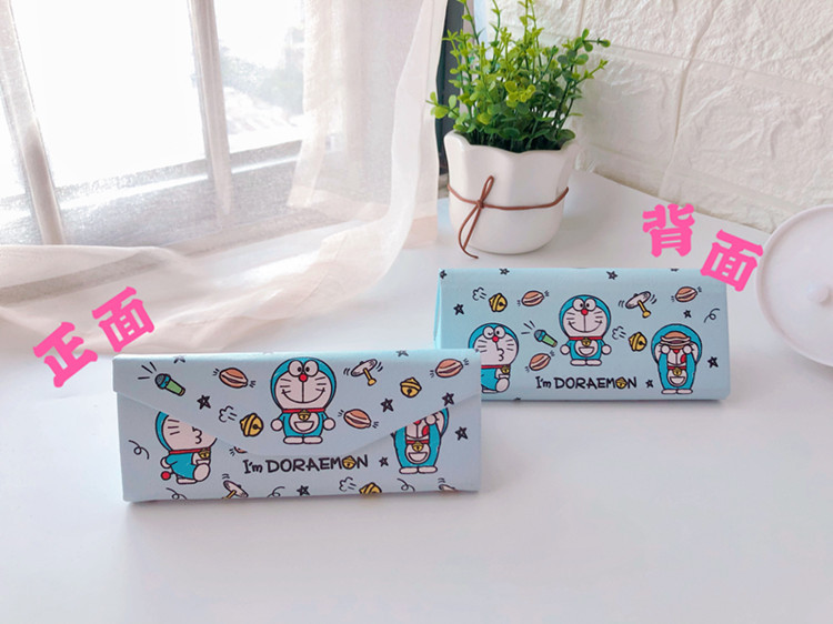 Japanese Cartoon Cool Penguin Foldable Portable Glasses Case Snoopy PU Leather Anti-Pressure Myopia Glasses Case