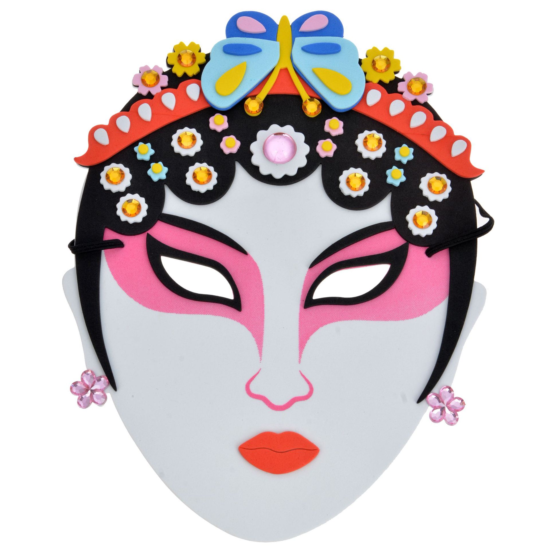 eva川剧面具脸谱玩具儿童中国风创意手工制作diy材料包粘贴画