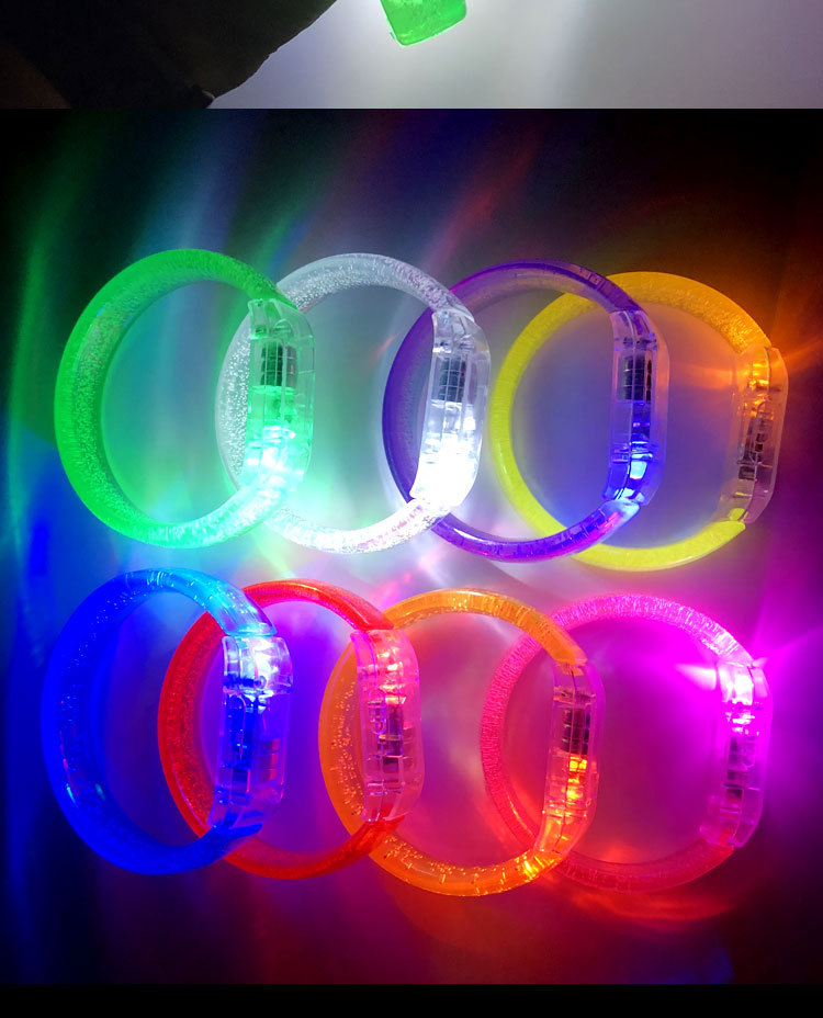 发光led气泡手环演唱会荧光应援物夜光跑闪光圈手镯酒吧蹦迪定制