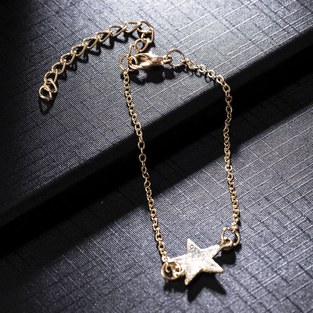 小清新可调节星星月亮手链 网红甜美少女细款手环小众设计手饰