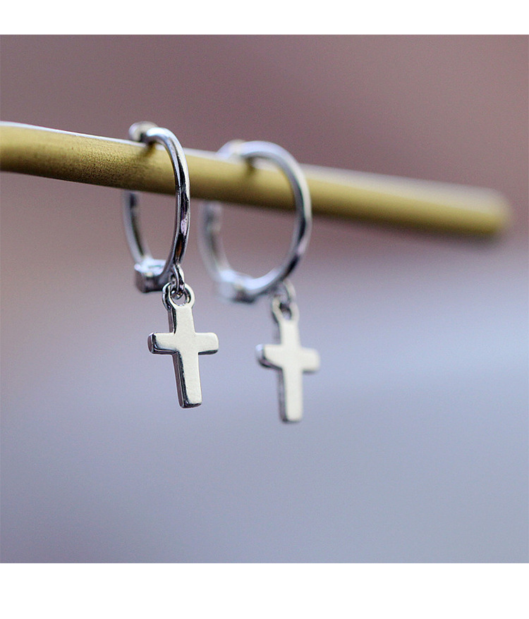 耳扣女韩版十字架耳钉迷你耳骨钉个性小耳扣学生女耳环耳饰品礼物