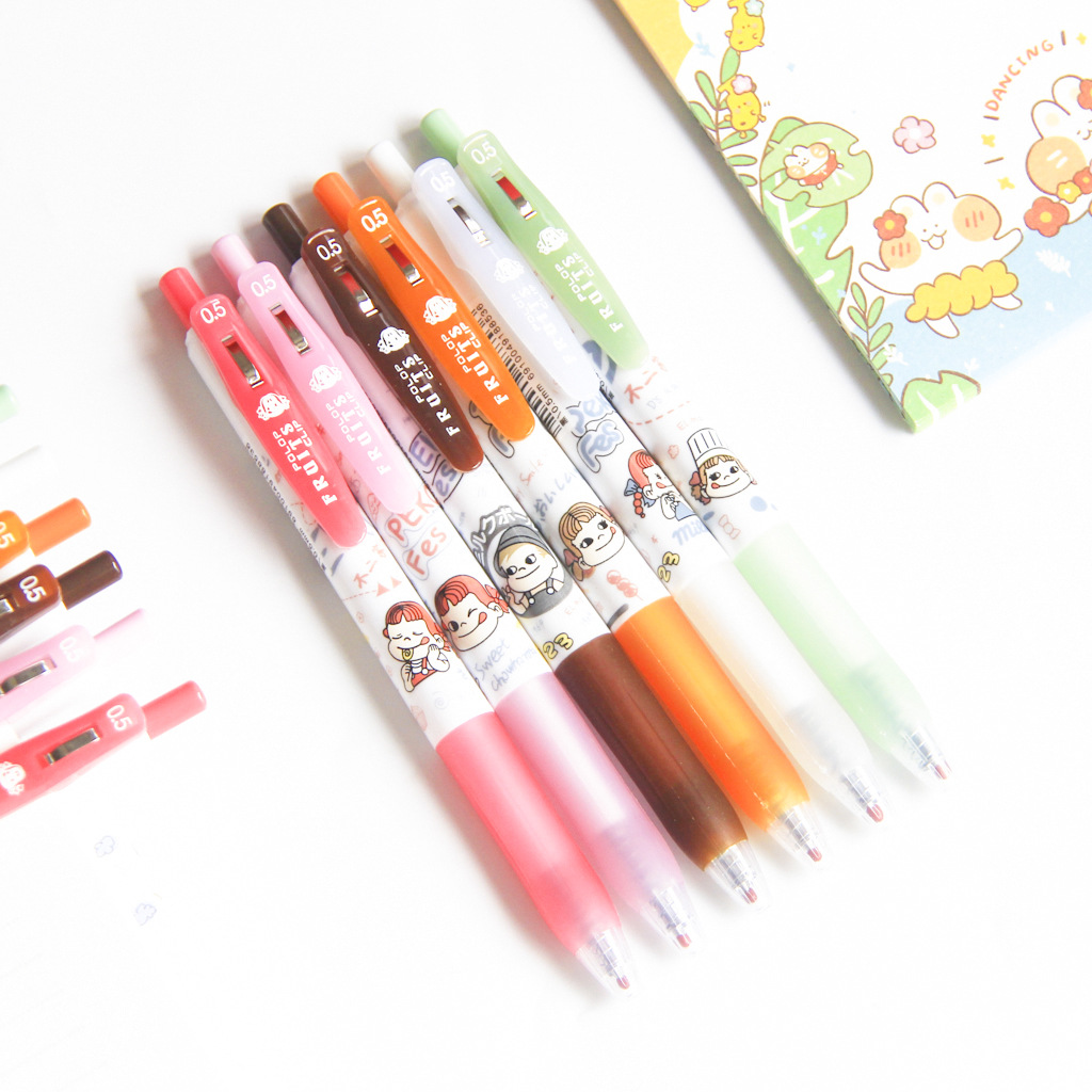 乐派·不二限定按动中性笔 卡通不二家联名款学生黑色水笔 单盒装