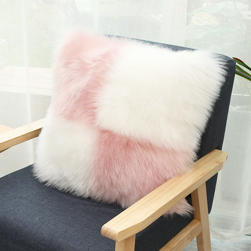 Cross-Border Household Minimalist Plush Cushion Pillow Cover Washable Sofa Cushion