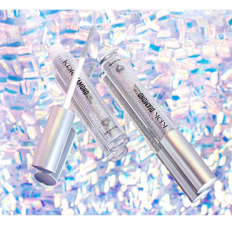 彩妆kdk星空钻石睫毛膏自然仙女落泪心机速干成膜碎钻闪光睫毛膏