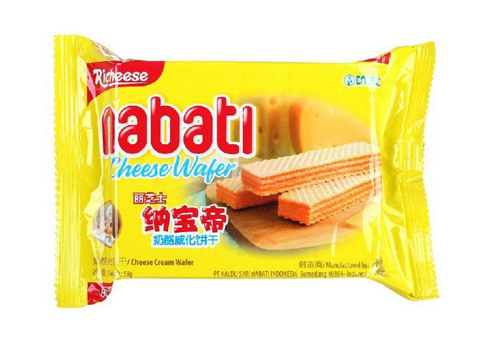丽芝士 奶酪威化饼干 58g*60包/箱