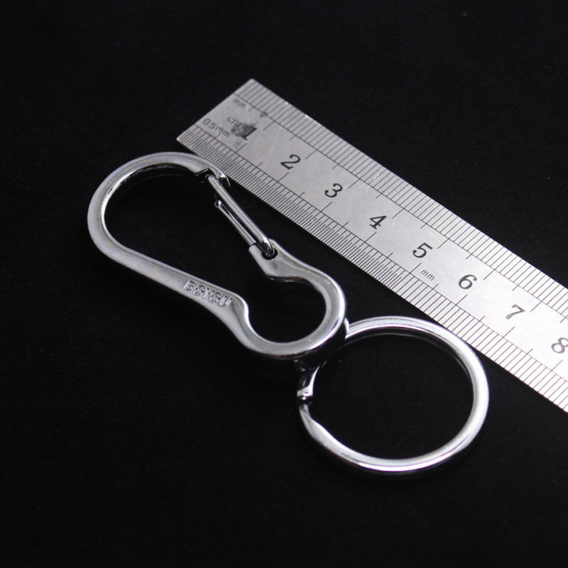 博友不锈钢钥匙扣中号 女式 男式 锁匙挂 锁匙扣子 腰挂 钥匙圈