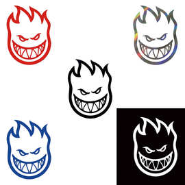 外贸车贴 小火人汽车卡通贴纸 个性创意摩托车头盔贴纸行李箱贴纸