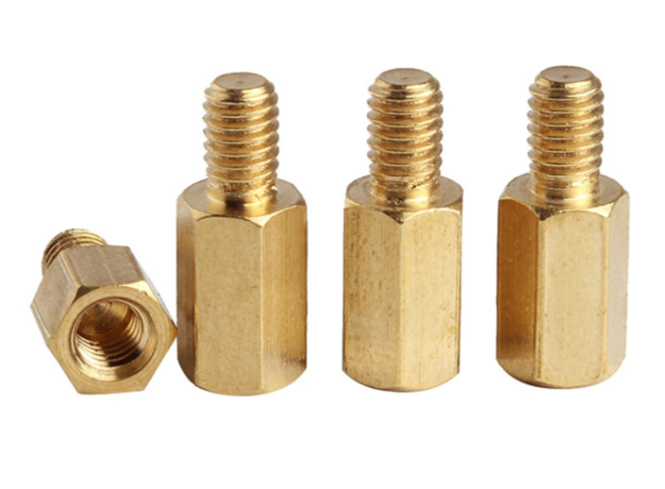 六角铜柱单头铜螺柱机箱主板螺丝柱隔离柱电路板接线铜支柱m2m3m4