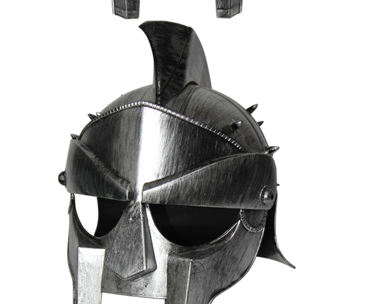 塑料新款双牙罗马帽加冠 斯巴达勇士头盔帽子 万圣节影视影楼派对