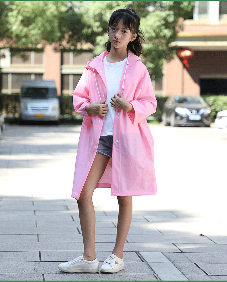 儿童雨衣定制logo学生雨披上学全身带书包位男童女童大童宝宝雨衣