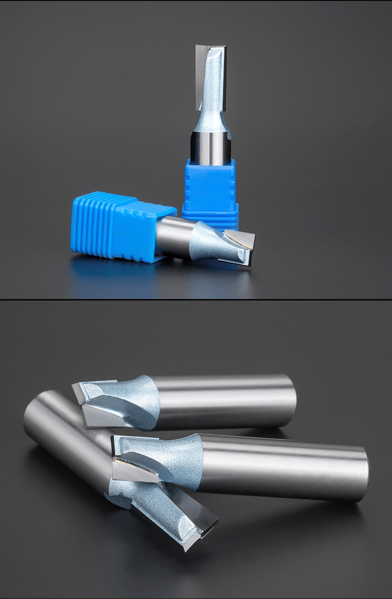 沪豪直钻切削工业级1/4公制清底刀木工刀具铣刀雕刻机刀具开槽刀