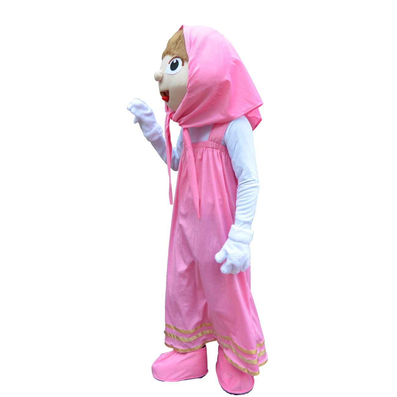 跨境货源玛莎女孩卡通人偶服装粉色姑娘儿童节俄罗斯吉祥物