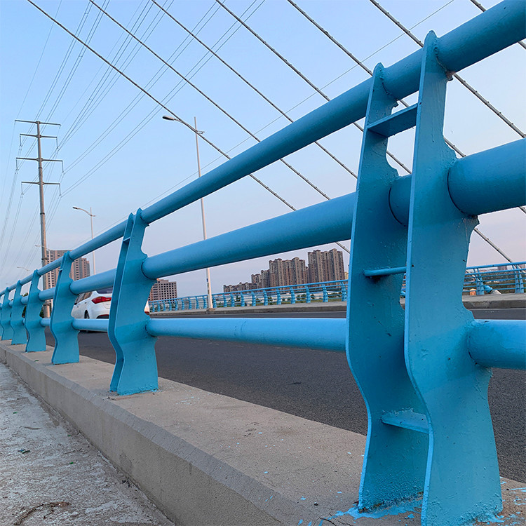 定做镀锌喷涂景观防护栏杆河道高架桥防撞复合市政桥梁护栏