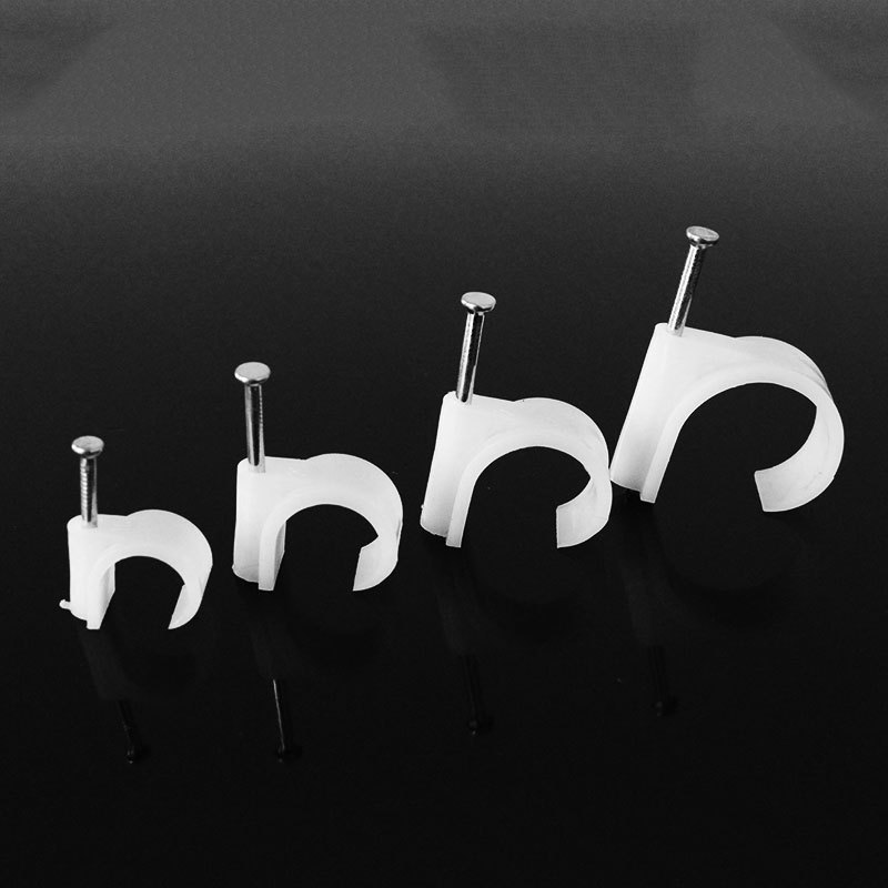 pvc边卡墙面钢钉线卡塑料卡扣墙钉线卡固定卡u型粗钉满 9.9元包邮