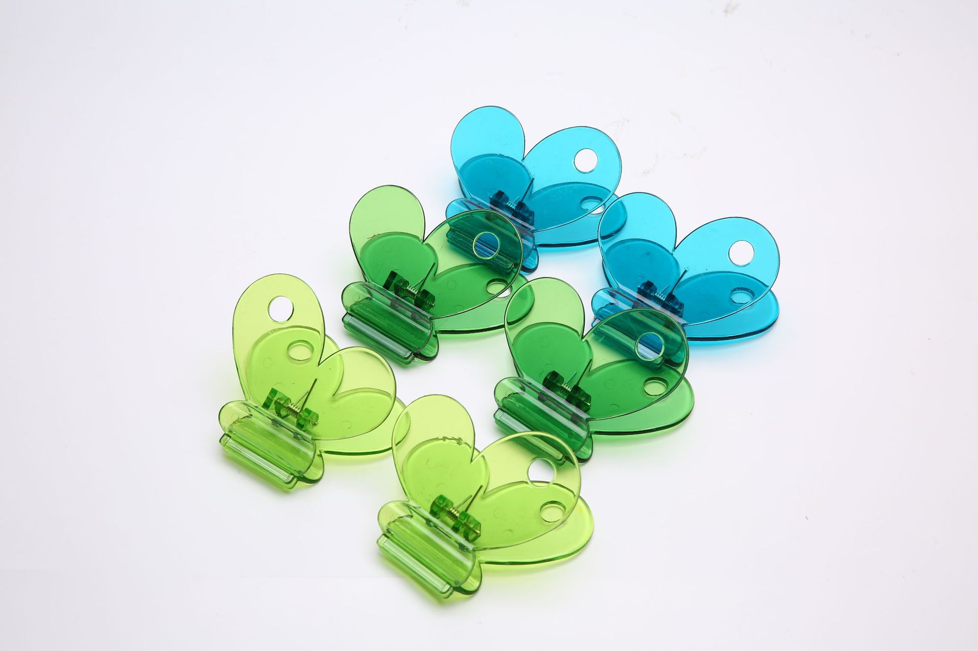 蝴蝶形状动物造型塑料透明封口夹 袋夹 面包夹