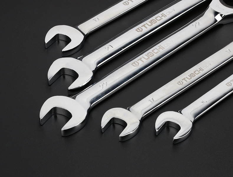 拓驰两用棘轮扳手梅开快速两用开口梅花呆扳手汽修机修飞扳